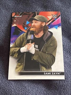 2021 Topps Finest WWE Sami Zayn #68 Smack Down - Image 1 of 2