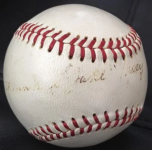 ONLY KNOWN Frank "Jakie" May dec1970 JSA LOA Signed Baseball Cardinals Cubs 1932 - Picture 1 of 3