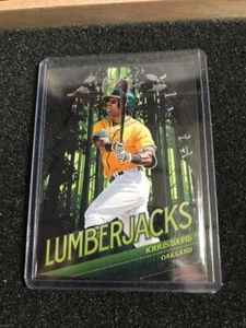 2019 Khris Davis Leather & Lumber Die-Cut Lumberjacks Insert #LJ-3 - Picture 1 of 2