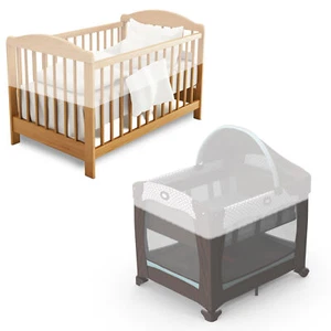 3x Moskitonetz für Babybett 130x70x33cm atmungsaktiv faltbar leicht Mückenschutz - Bild 1 von 8