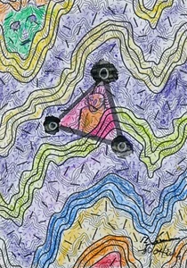 Jean-Louis Simonin - Drawing Original - Pastel - Dogmes - Picture 1 of 2