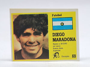 Antique original Diego Maradona Sticker Golden Idols Portugal Collection 1984-85