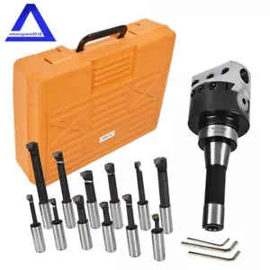 Juego de 12 piezas con vástago R8 barras de perforación de carburo de 3/4" cabezal de perforación de precisión de 3"" - Imagen 1 de 8