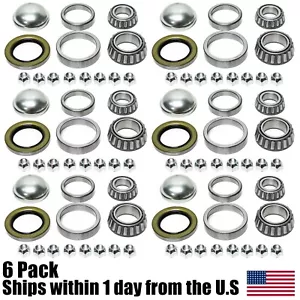 6PK Trailer Hub Wheel Bearing Kit 25580 14125A Seal 2.250'' 5200-7000lb Axles - Picture 1 of 4