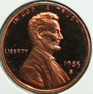 1985 S Lincoln Penny One-Cent Proof U.S. Mint Coin 1c from Proof Set - Picture 1 of 2