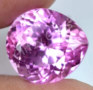 11.75 Ct Natural Pinkish Padparadscha Sapphire Pear Certified Flawless Gemstone - Picture 1 of 6