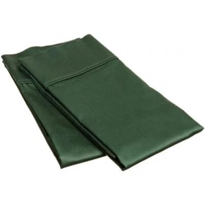 400 Thread Count Egyptian Cotton Standard Pillowcase Set Solid Hunter Green - Picture 1 of 1