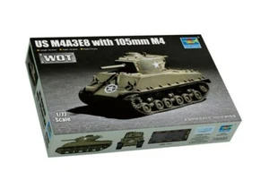 Trompeter Maßstab 1:72 - US M4A3E8 mit 105 mm M4 Sherman Tank Modellbausatz 07168 - Bild 1 von 8