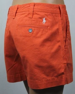 Polo Ralph Lauren Orange Shorts White Pony Logo NWT $90 - Picture 1 of 1