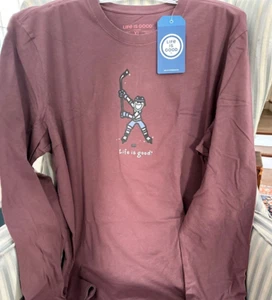 MAGLIETTA L/S L/S LIFE IS GOOD MEN TEMA HOCKEY SU GHIACCIO..." JAKE HOCKEY SWING". (XL) - Foto 1 di 3