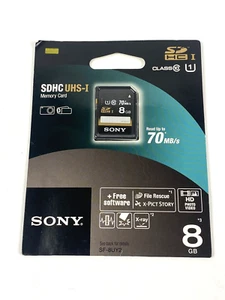 Sony SDHC 8gb 70 mb/s memory card SF-8UY2 - Picture 1 of 2