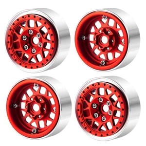 FLYXM 4Pcs Metal With Ring 1.9" Beadlock Wheel Rims For 1:10 RC SCX10 TRX4 etc - Picture 1 of 16