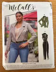 Chaqueta y chaleco/chaleco vestido McCalls patrón de costura M8155 Misses or para mujer - Imagen 1 de 9
