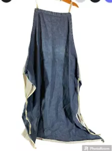 Alte Vintage Indigo Denim Wild Arbeitskleidung Shop Schürze hausgemacht - Bild 1 von 13