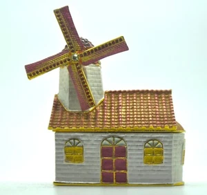 vintage european art windmaill house style mixed color 3d  Jewelry box  Decor #2 - Picture 1 of 7