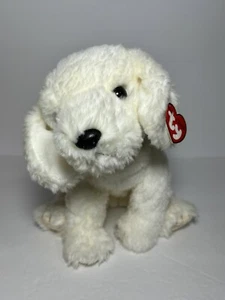 Ty Buddy Fluff the White Dog Plush Bishon Frise Poodle Stuffed Animal 12" w Tag - Picture 1 of 13
