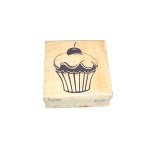 Stempel Geburtstag Cupcake Gummistempel 1,75"" x 1,75"" Handwerk Sammelalbum - Bild 1 von 4