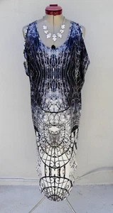 SPICYSUGAR Black White Embellished DRESS Size Aus 10 Tunic Grey Resort Cocktail - Picture 1 of 6