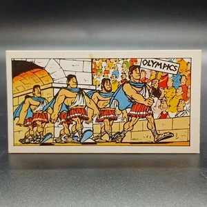 Rare 1977 Barratt ASTERIX #41 The Olympic Games Vintage Cartoon Trade Card - Picture 1 of 2