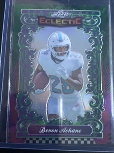 Devon De’Von Achane 2024 Leaf Eclectic Whatnot Silver Refractor /2 Rookie Card - Picture 1 of 4