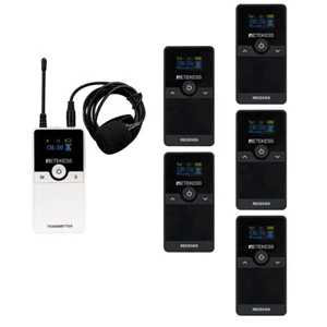 Retekess TT116 UHF Tour Guide Audio System Mic Transmitter 5 Receivers Factory - Picture 1 of 14