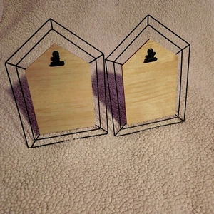 RUSTIC STYLE RECIPE PICTURE CARD HOLDER 12" High DECORATE KITCHEN DECOR LOT of 2 - Picture 1 of 5
