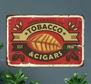 Vintage Premium Tobacco and Cigars Ad 8x12 Metal Wall Sign - Picture 1 of 3