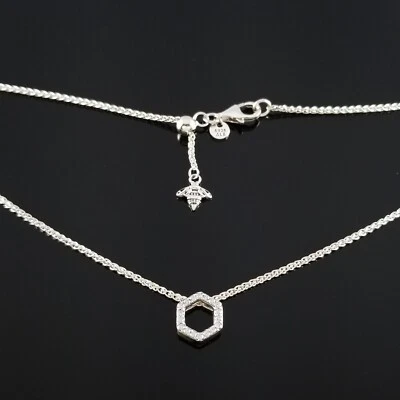 Nuevo collar de plata hexagonal de panal brillante Pandora  Foto 1 de 2