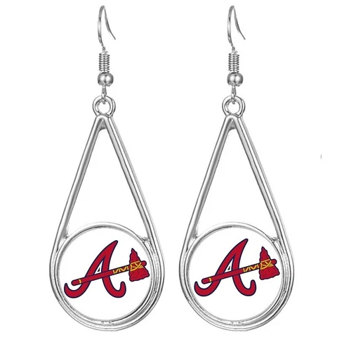 Atlanta Braves Womens Silver Drop Dangle Earrings w Gift Pkg D29 Cover
