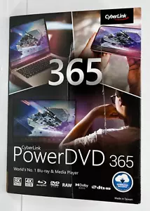 Cyberlink PowerDVD 365 World's Number 1 Blu-Ray and Media Player - Picture 1 of 2
