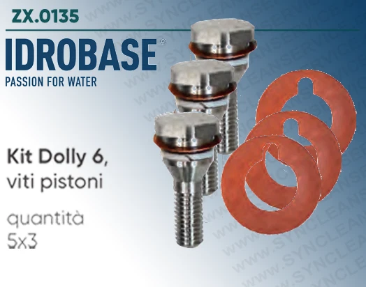 Kit Dolly 6 IDROBASE valido per pompe WS201, WS202 INTERPUMP composto vite pist