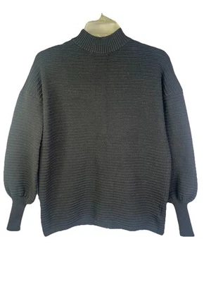 Suéter Love Token para mujer negro acanalado manga larga talla XS cuello redondo Foto 1 de 4