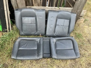 94-01 ACURA INTEGRA 2D - LEATHER FULL UPPER/LOWER SEATS BLACK OEM USDM 50/50FOLD - Picture 1 of 8