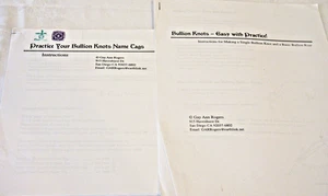 Gay Ann Rogers BULLION KNOTS NAMENSSCHILD Ndlpt/Ctd Fadenmuster mit Anleitung - Bild 1 von 4