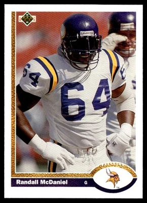 RANDALL MCDANIEL 1991 UPPER DECK MINNESOTA VIKINGS #421 - Image 1 of 2