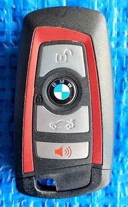 OEM RED TRIM 2011-2017 BMW SMART KEY KEYLESS REMOTE YGOHUF5767 9 312 533 03 USED - Picture 1 of 9