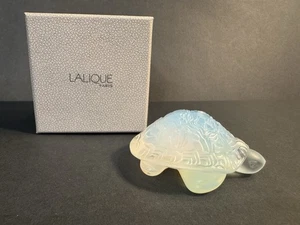 Rare Lalique Crystal Opalescent Sidonie Turtle Figurine MINT Condition w/Box - Picture 1 of 10