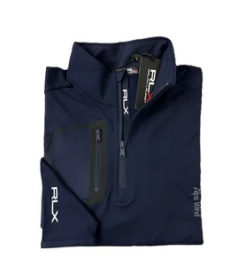 RLX Ralph Lauren Men's Golf Luxury Performance Jersey Half Zip Top Navy SZ.S NWT - Picture 1 of 7