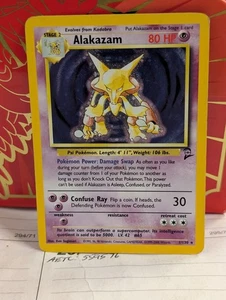 Alakazam Holo 1/130 Base Set 2 With Swirl 🍥 Free Shipping/Open To Offers Always - Picture 1 of 11