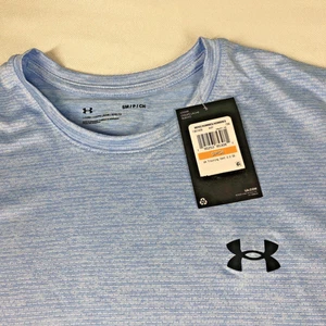 Under Armour Shirt Herren Gr. S Tech Training locker sportlich hellblau Rundhals - Bild 1 von 8