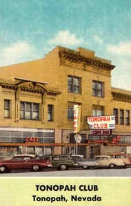 Gambling Tonopah NV Tonopah Nevada Club Cafe Bar 1959 Linen Postcard - Picture 1 of 2