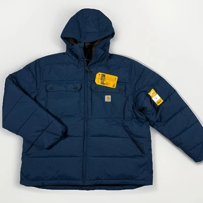 Carhartt Men's Size XL Blue Montana Loose Fit Hooded Insulated Jacket 0J5474-M - Image 1 of 4