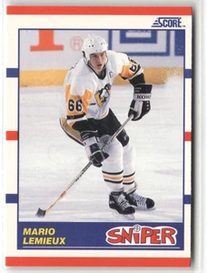 1990-91 Score Canadian Mario Lemieux Pittsburgh Penguins #337 - Afbeelding 1 van 2