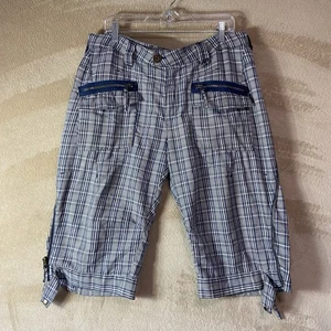 Y2K Marithe Francois Girbaud karierte Cargo Swoops Shorts Herren Gr. 34 Reißverschluss - Bild 1 von 24