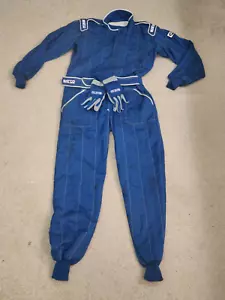 Sparco Racing Suit Size 56 Blue Model R506 Pit Crew Gear Drag Stadium W/ Gloves - Picture 1 of 24