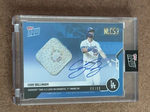 2020 Topps Now #442 CODY BELLINGER Game Used Base Relic AUTO /49 World Series Yr - Picture 1 of 9