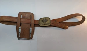 Handyman 1996 Tool Belt Top Gain SEARS Cowhide Carpenter Hammer Pouch Holder - Picture 1 of 9