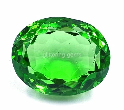 Top Quality 28.40 Ct Certified Green Moldavite Oval Shape Loose Gemstone 4AUY - Image 1 of 4