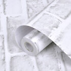 10M White Brick Pattern Self adhesive Wallpaper Roll Mural Paper Room Home Decor