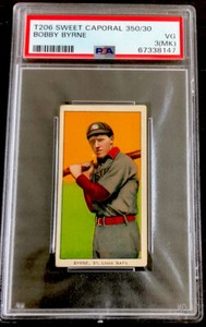 1909-11 T206 Sweet Caporal Bobby Byrne 350/30 PSA 3 (mk)